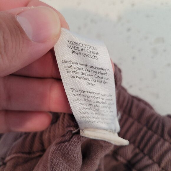 Pacsun Cargo Pants Womens Medium 30x27 Brown High Rise Elastic Waist Pockets - Picture 11 of 11